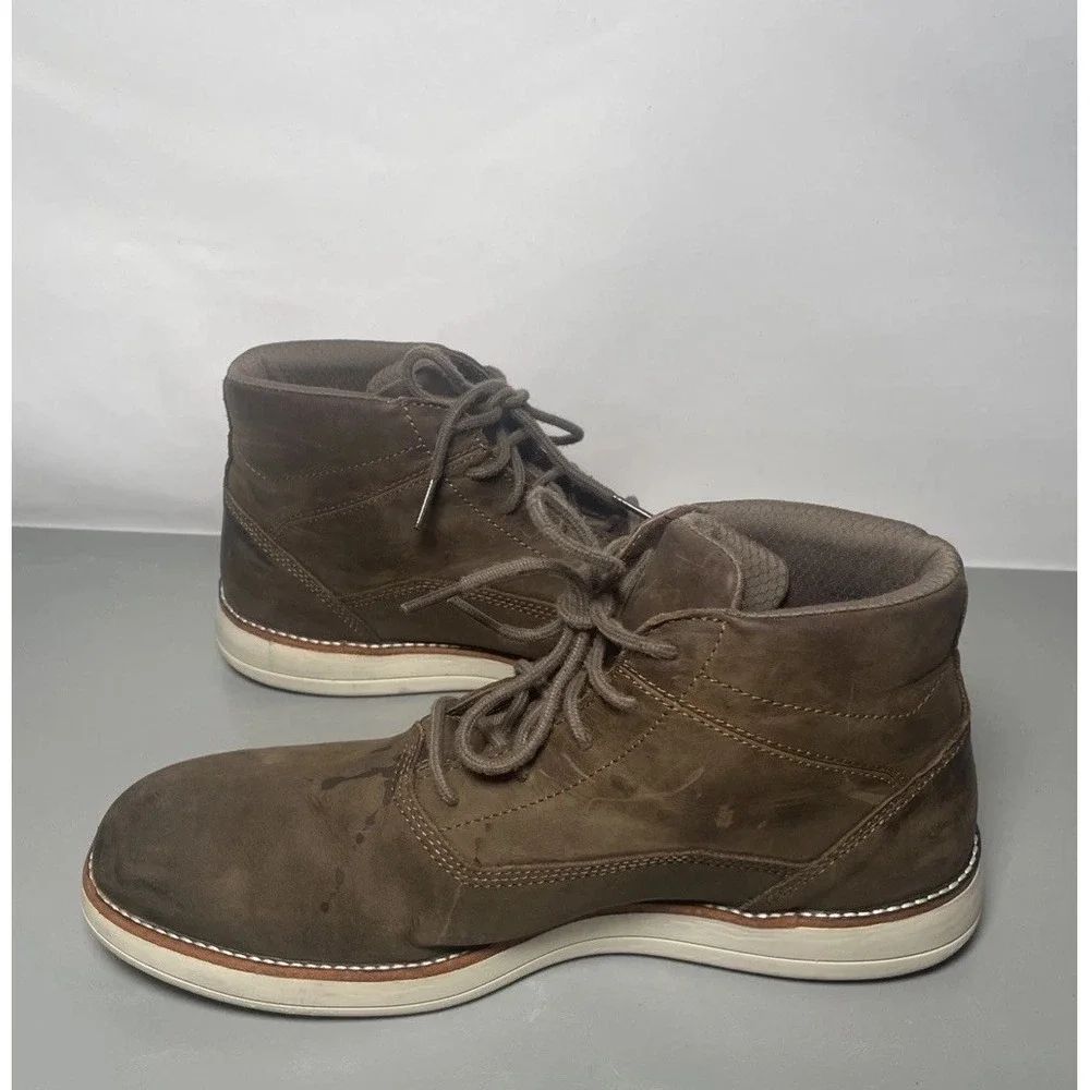 Worx by Red Wing Shoes Men Brown Leather Steel Toe Safety Boots Size 10.5M